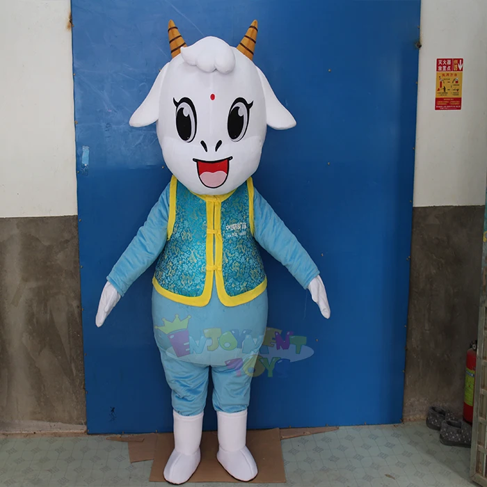 Cute Sheep Mascot Costume Adult Walkable Blow Up Suit Stage Wear Character Fancy Dress For Entertainment Cute Sheep Mascot Costume Adult Walkable Blow Up Suit Stage Wear Character Fancy Dress For Entertainment