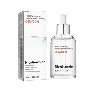 Wholesale 50ml Organic Niacinamide Face Serum Anti-Aging and Whitening Moisturizer Rebuilds Damaged Skin Barrier