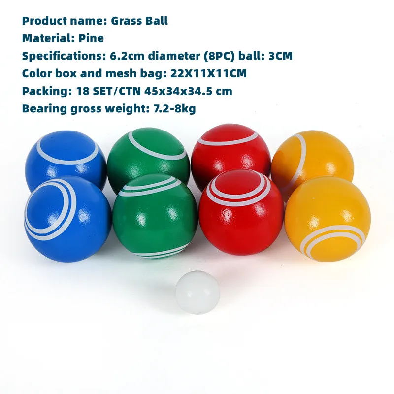 Outdoor Backyard Lawn Beach Yard Party Games Toys Wooden Bocce Ball