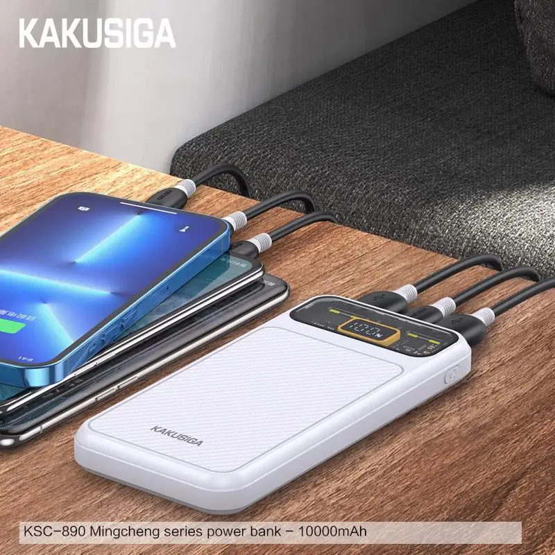 KAKUSIGA 2023 منتج جديد 10000mah شاحن الكمبيوتر اللوحي المحمول وحدة شحن بنك الطاقة المحمول لسامسونج Xiaomi Apple