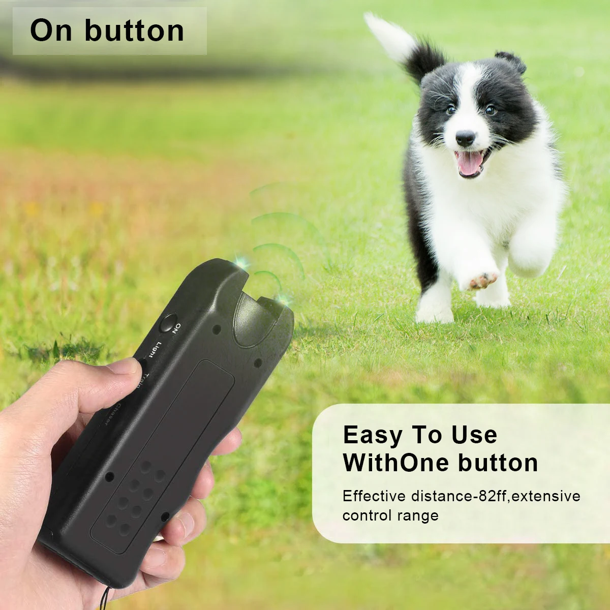 Portable Ultrasonic Dog Training Device Anti Barking Dog Chaser Repeller with LED Light Pet Dog Repeller