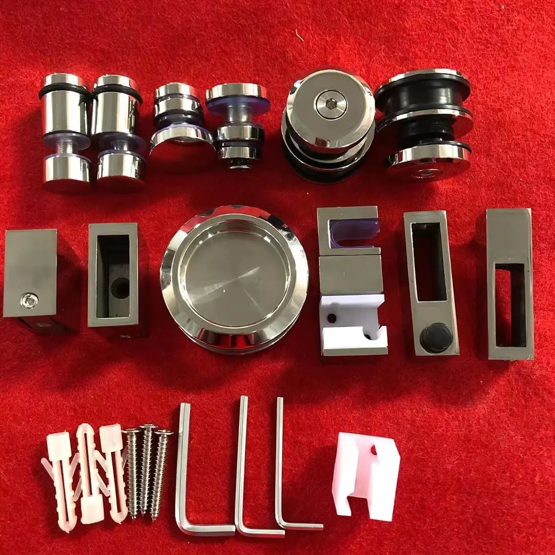 Square Pipe Stainless Steel Frameless Shower Enclosure Glass Sliding