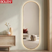 Wall Full Length Mirror With Aluminum Framed Led Mirrors Decoration Living Room Floor Mirror Hotel Home Decor