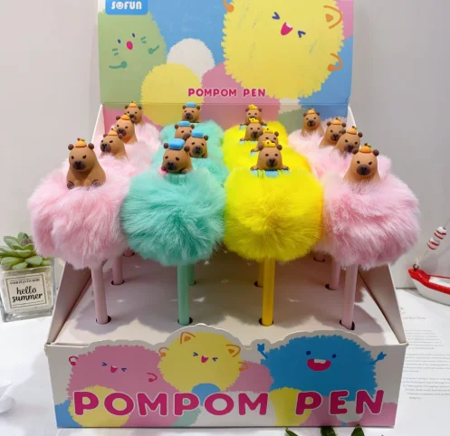Penna gel cartoon simpatica con espressione divertente e inchiostro_voghion.com