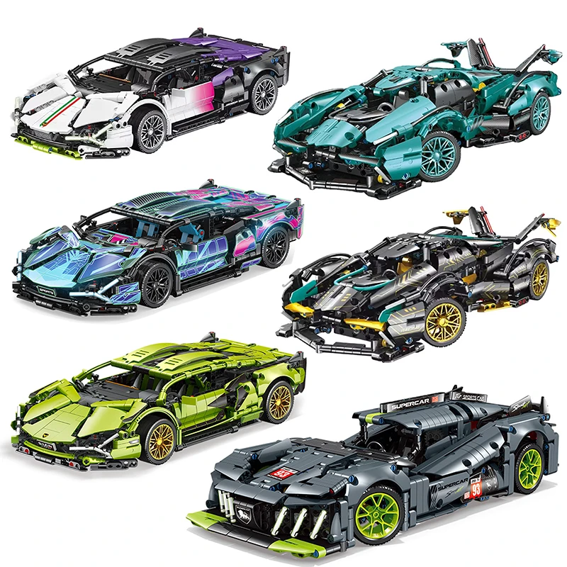 1:14 Cyberpunk Supercar Building Blocks - Educational Toy