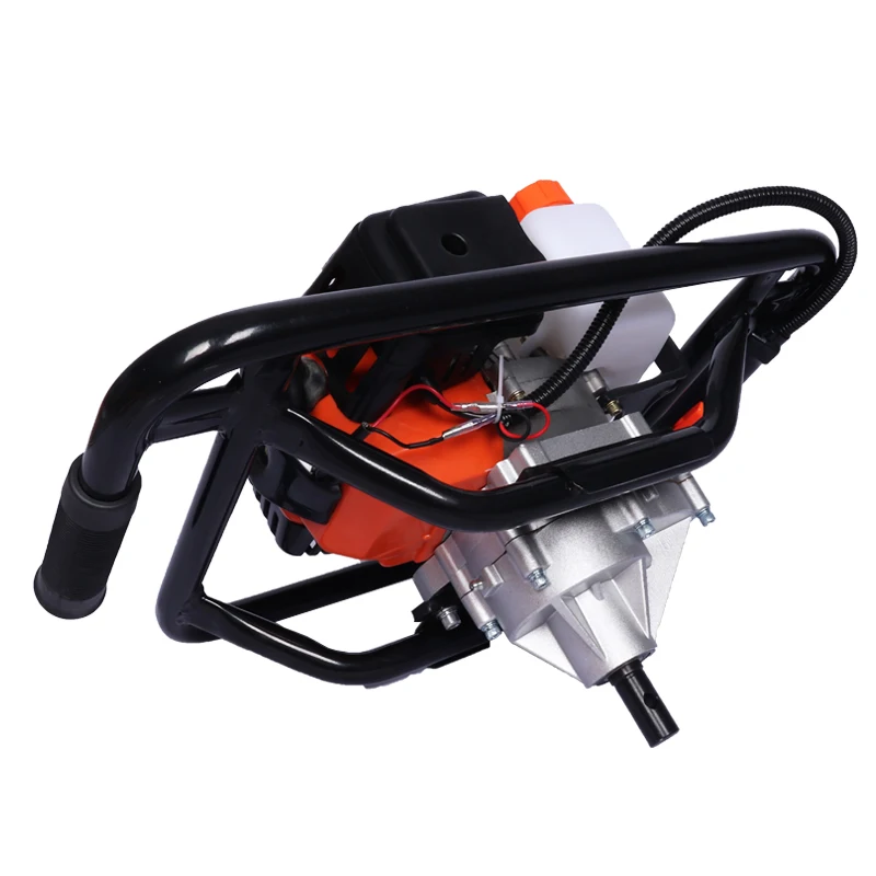 Gasoline Powered Earth Auger 52cc Handheld Earth Auger Head