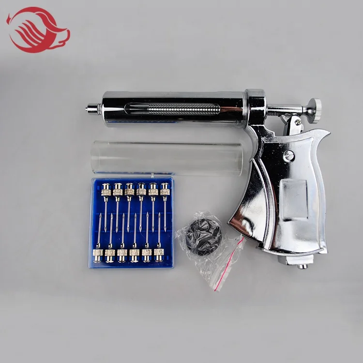 50ml Automatic Continuous Metal Veterinary Injection Syringe Gun Medical Injector Gun