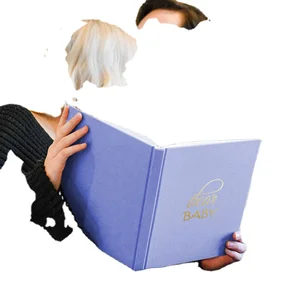 Manufacturer Custom Logo Linen Cover Baby Memory Book Dear Baby a Pregnancy Prayer Journal Notebook Sewing Binding Made Paper