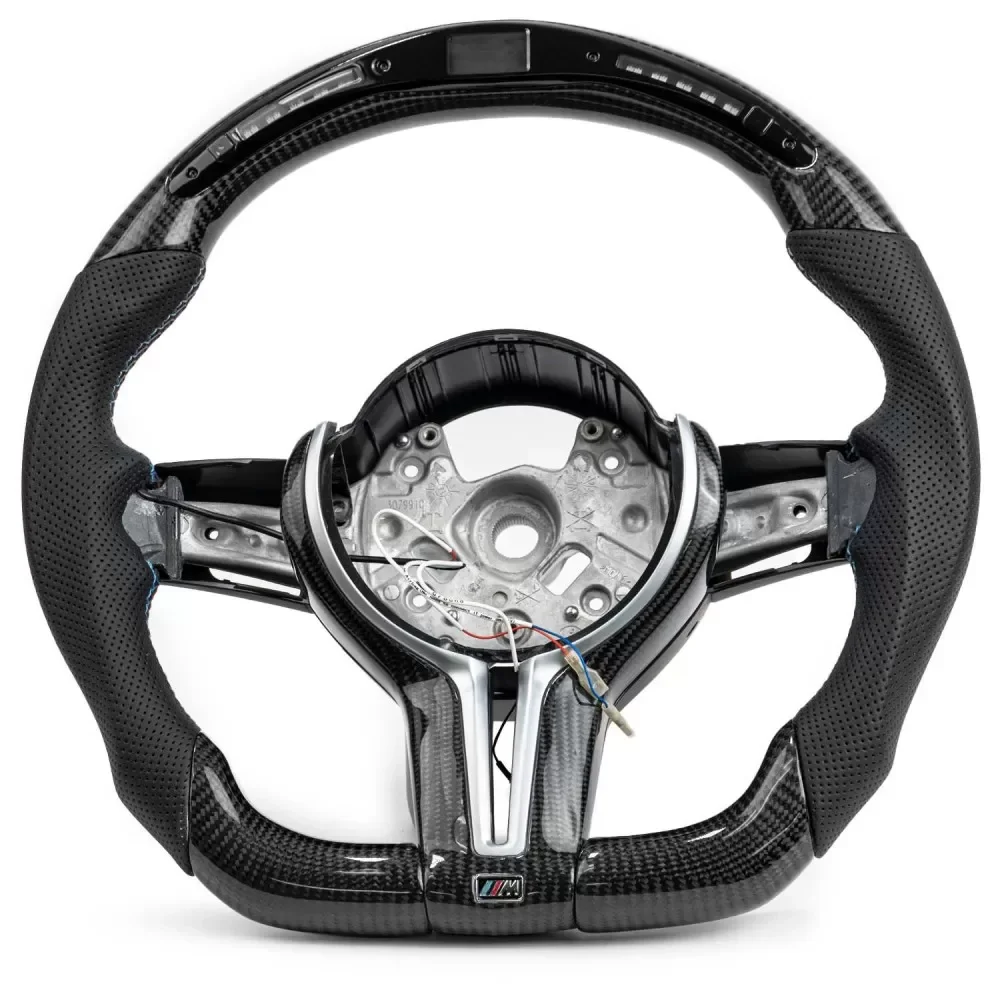 M2 F87 M3 F80 M4 F82 F83 M5 F10 2 3 4 Series X5 X6 Steering Wheel M Performance Style LED Display Leather Carbon Fiber for BMW