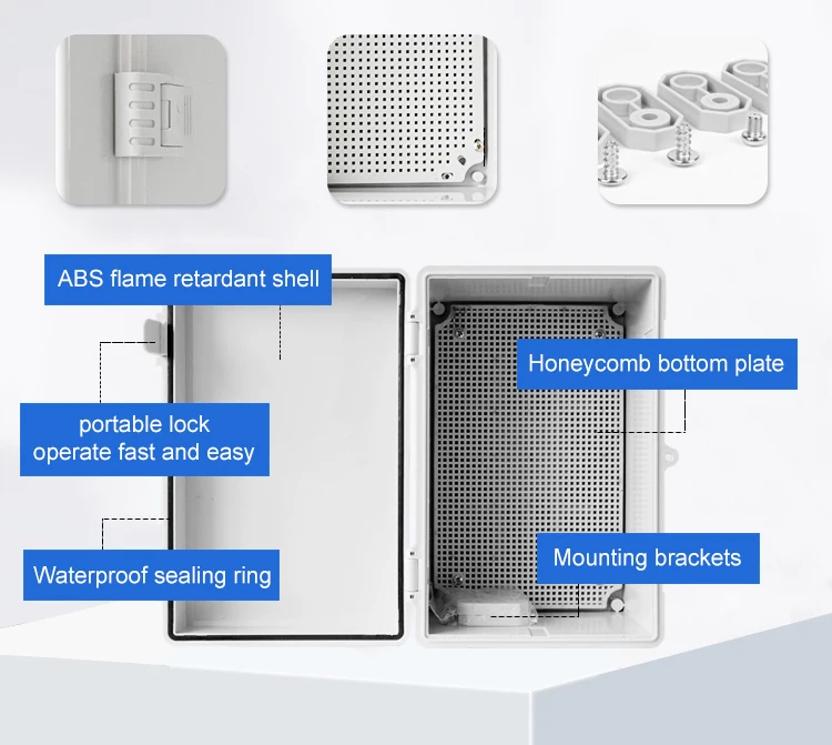 ZCEBOX Enclosure Junction Box Dignity Brand Pvc Junction Box HINGE Door  PC Transparent Cover