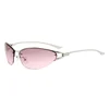 Silver Frame Gradient Grey Pink Lens