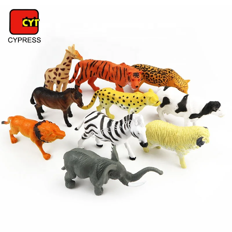 
 Акция мультяшная ферма Пластиковые Дикие животные игрушки Набор фигурок животных ПВХ игрушки животные  