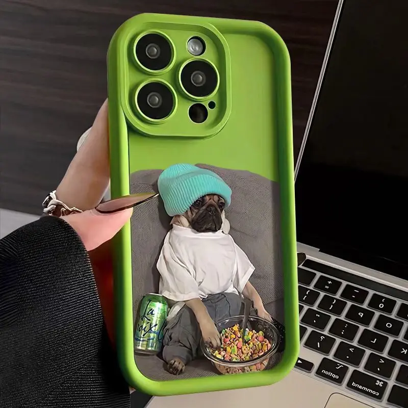 Nice Dog Photo Printing Ladder Lens Protection Soft TPU Mobile Phone Cover Case for Iphone 8 X XR Xs Max 11 12 13 14 15 16 17