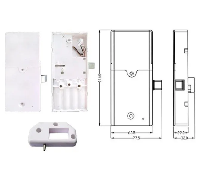 Smart Induction Drawer Lock Metal Cabinet Lock for Drawer  Cabinet Lock Kit