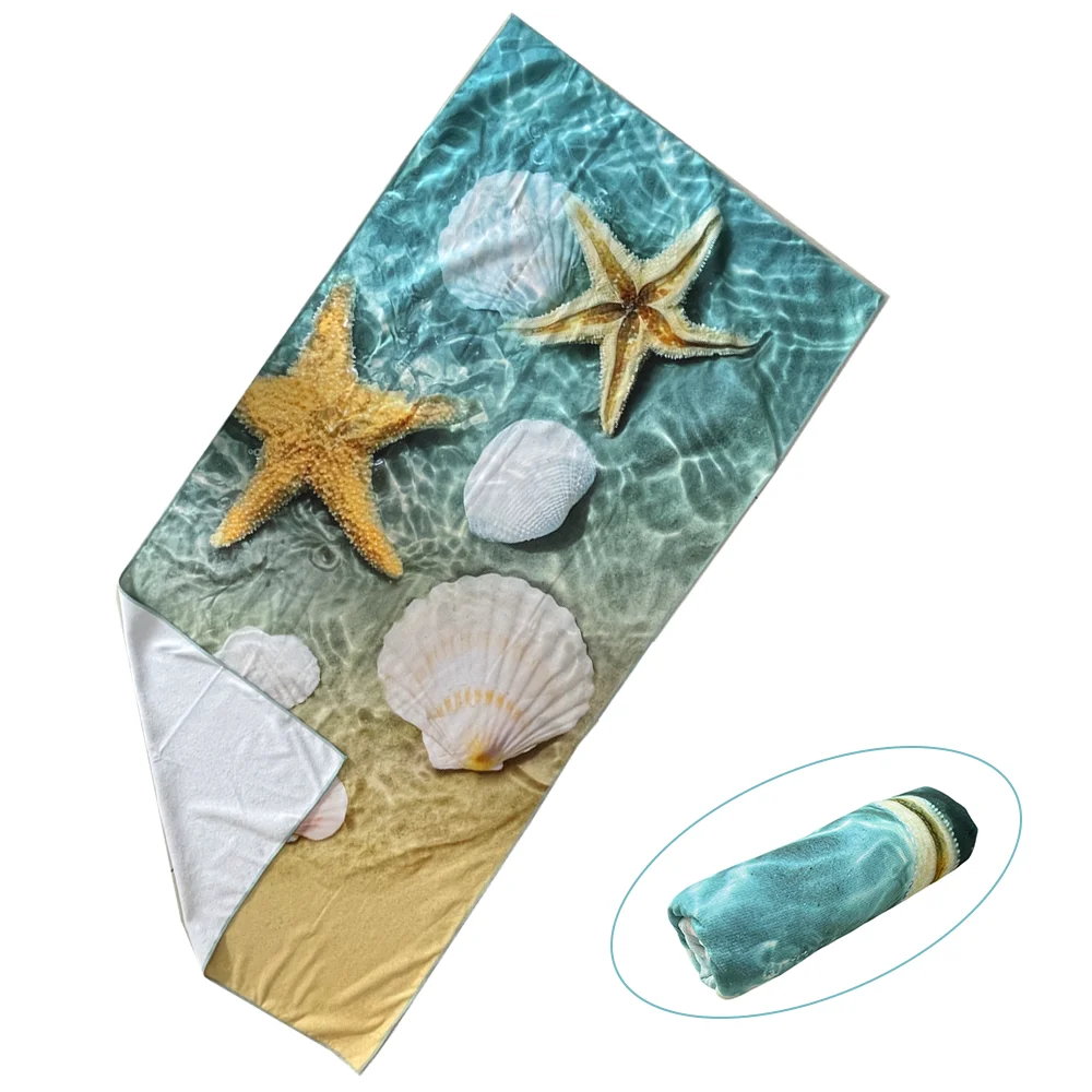 Sublimation Printing Oem Design Microfiber Beach Towel Customized Print Beach Towels With Logo