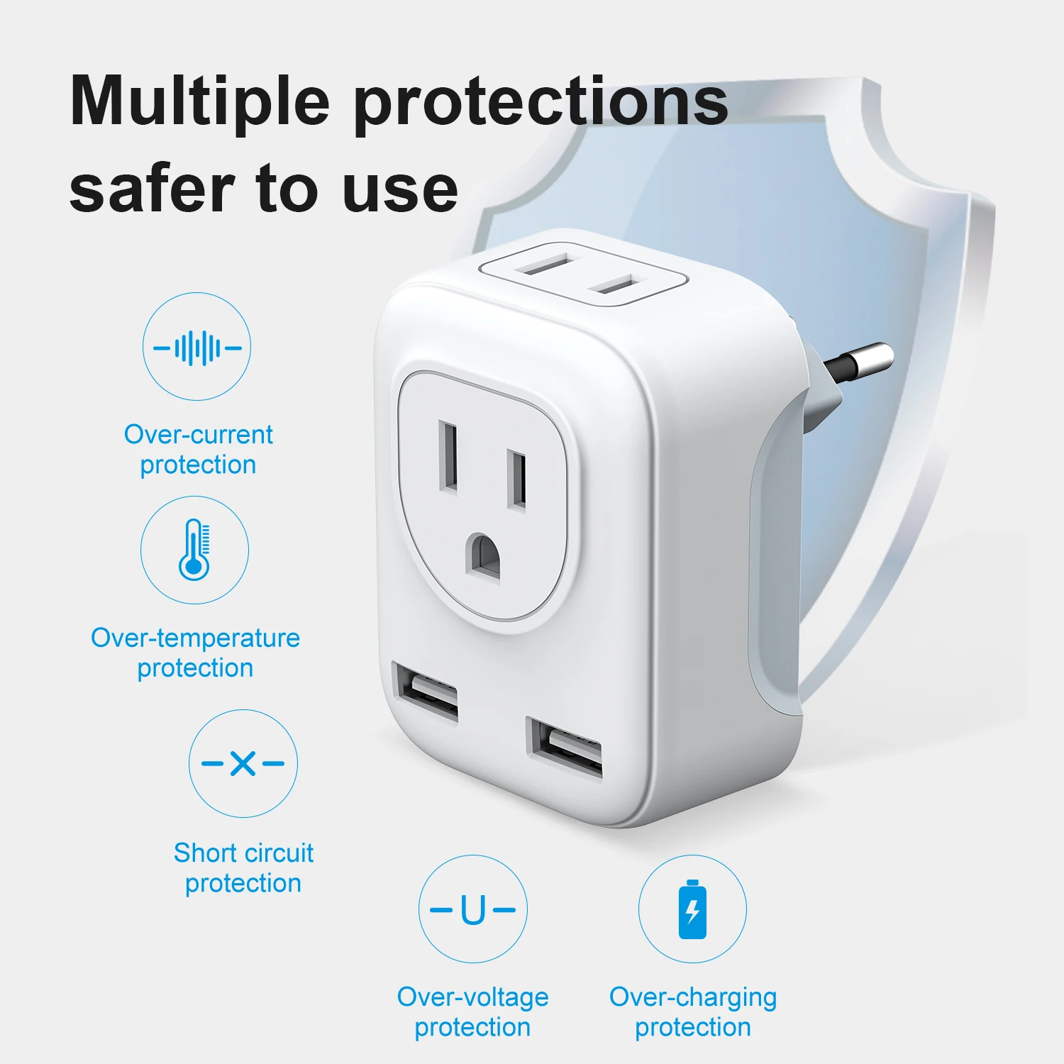 Adattatore Da Viaggio Universale EU UK US AU Adattatore Per - Foto 2