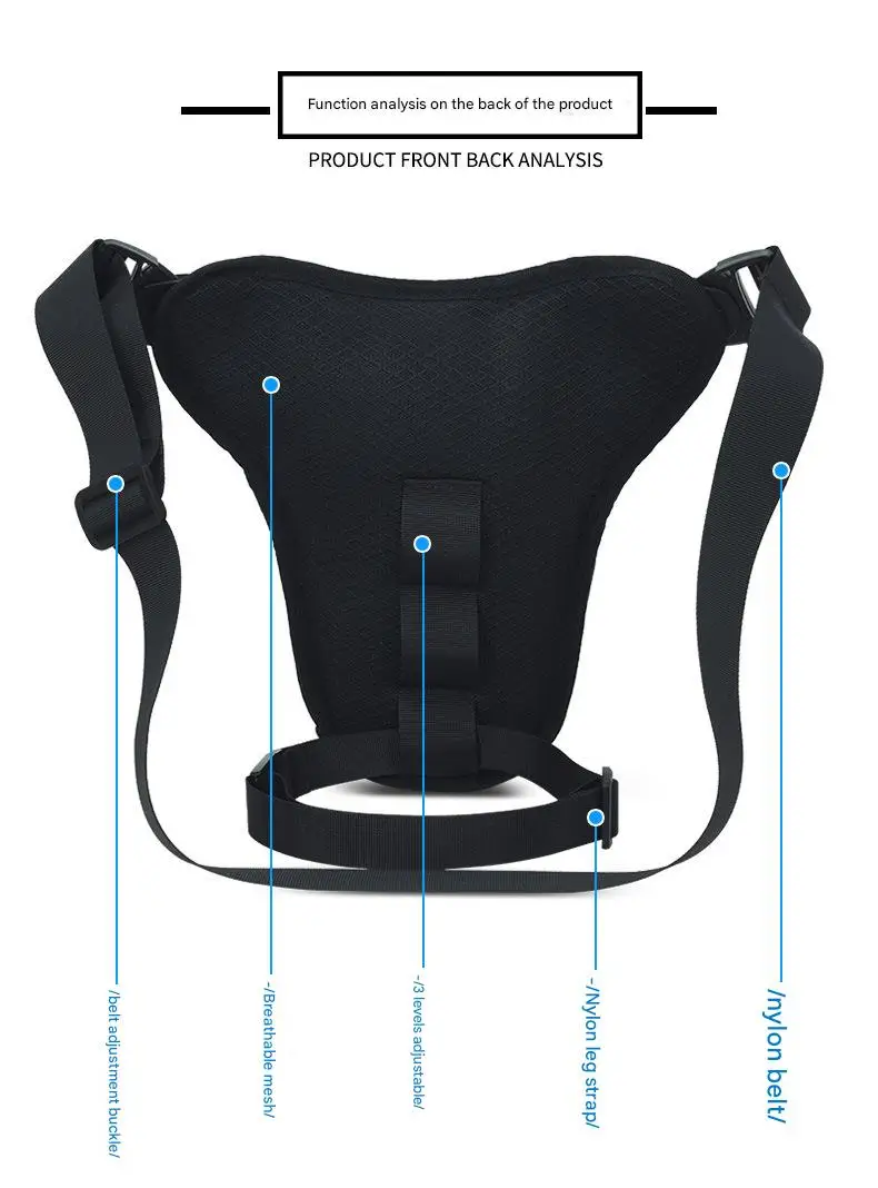 Multi-Function Outdoor Sports Chest Bag for Water-Repellent Motorcycle Luggage Saddlebags Leg Bag Mobile Phone Storage for