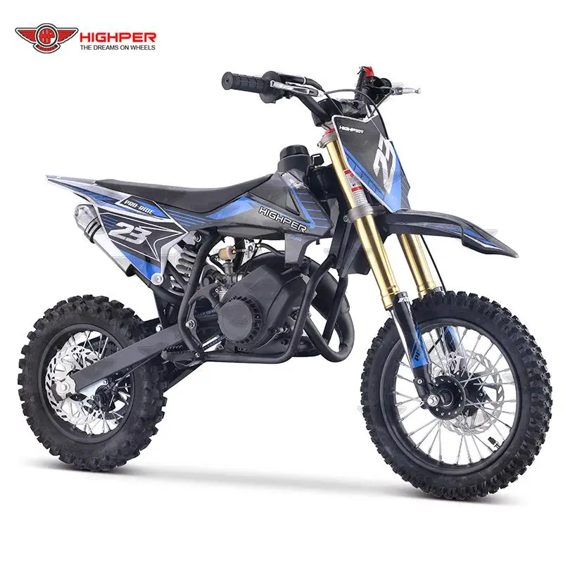 Minicross 50cc Pocket Bike Cross Epa Motorcycles 2Stroke Dirt Bike with CDI Ignition Air Cooled Engine Disc Brake F/R Kick Start
