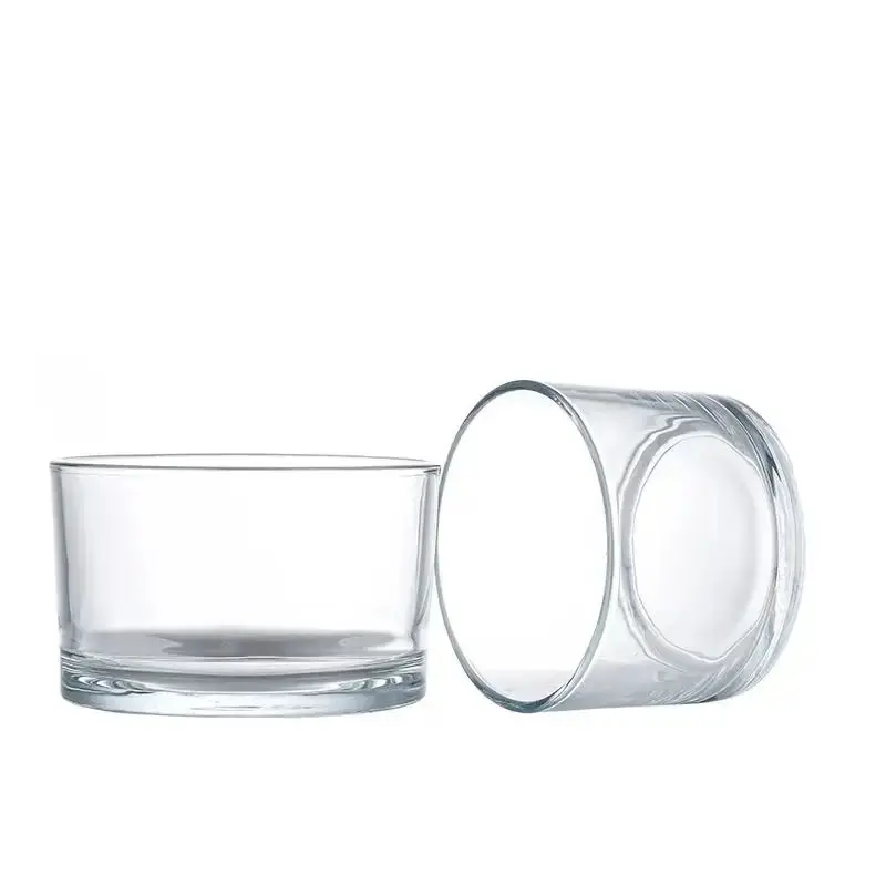 Cheap Frosted Glass Candle Jar 4oz 17oz 24oz Round Glass Candle Holdeer