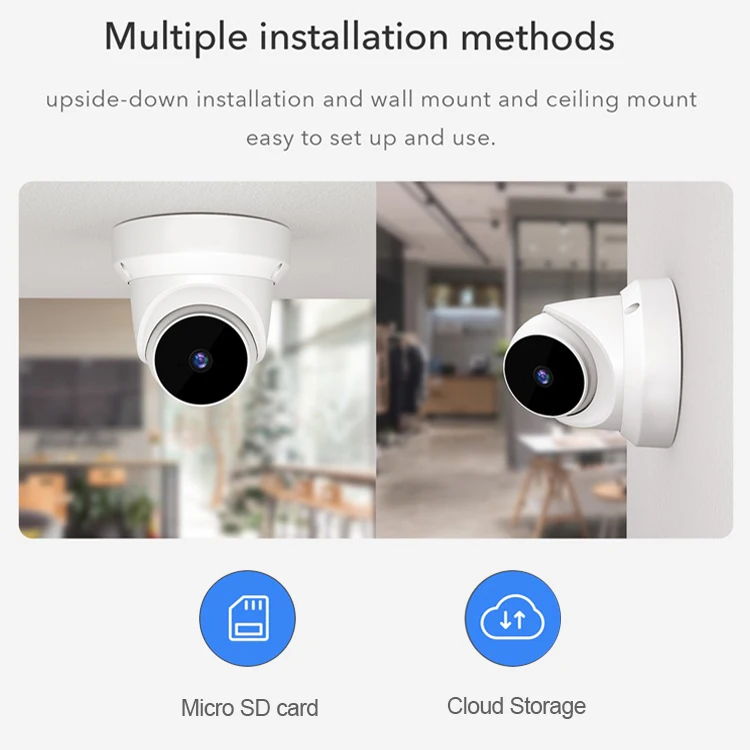 V380 Smart Home Security System 5mp Remote Control Dome Ptz One-Key Alarm Function Two-Way Intercom Wall Mount Cctv Ip Camera