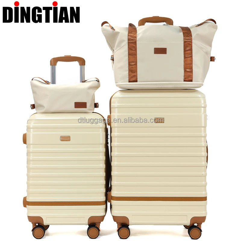 Luxury  New Style Design Carry on Set of 3 Pcs ABS PC Luggage Set for Girls Hard case Lightweight Suitcase Maletas De Viaje