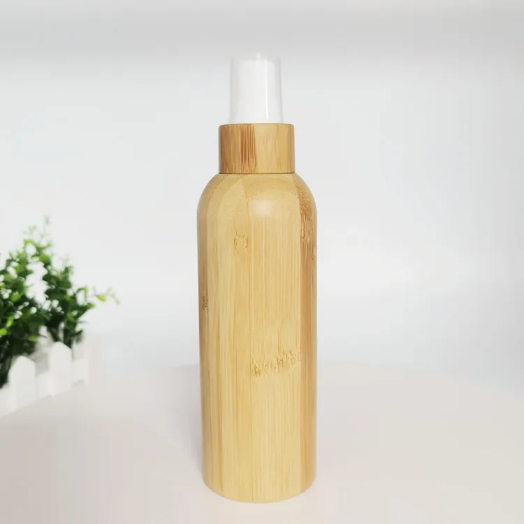 Opal weies Glas kosmetische Bambus Holz Serum Pump flaschen 50 100 120 ml  undurchsichtig wei 50g Glas mit Bambus Holzdeckel