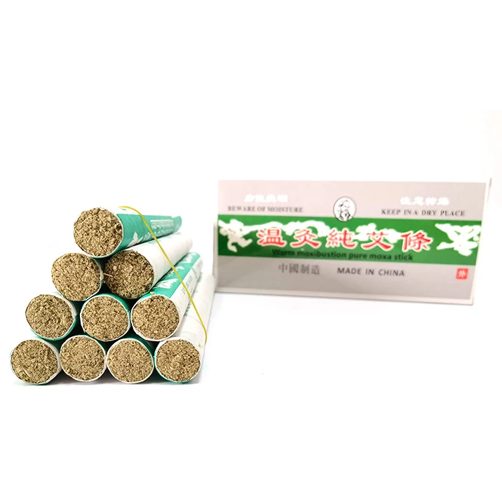 Chinese Traditional Moxibustion Hwato Moxa Stick 8:1 Pure Moxa Rolls 