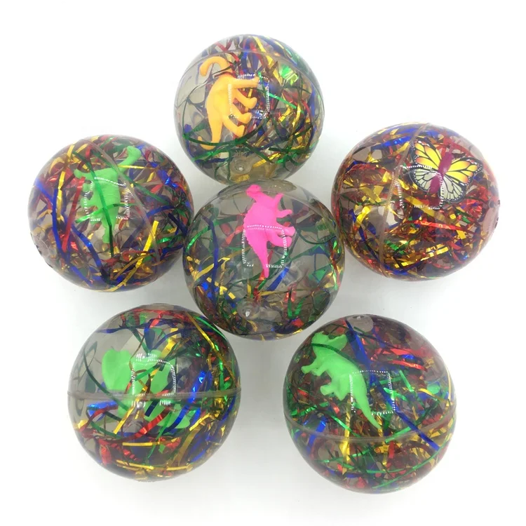 Glitter Bounce Ball with Goldfish Eco-Friendly Fun