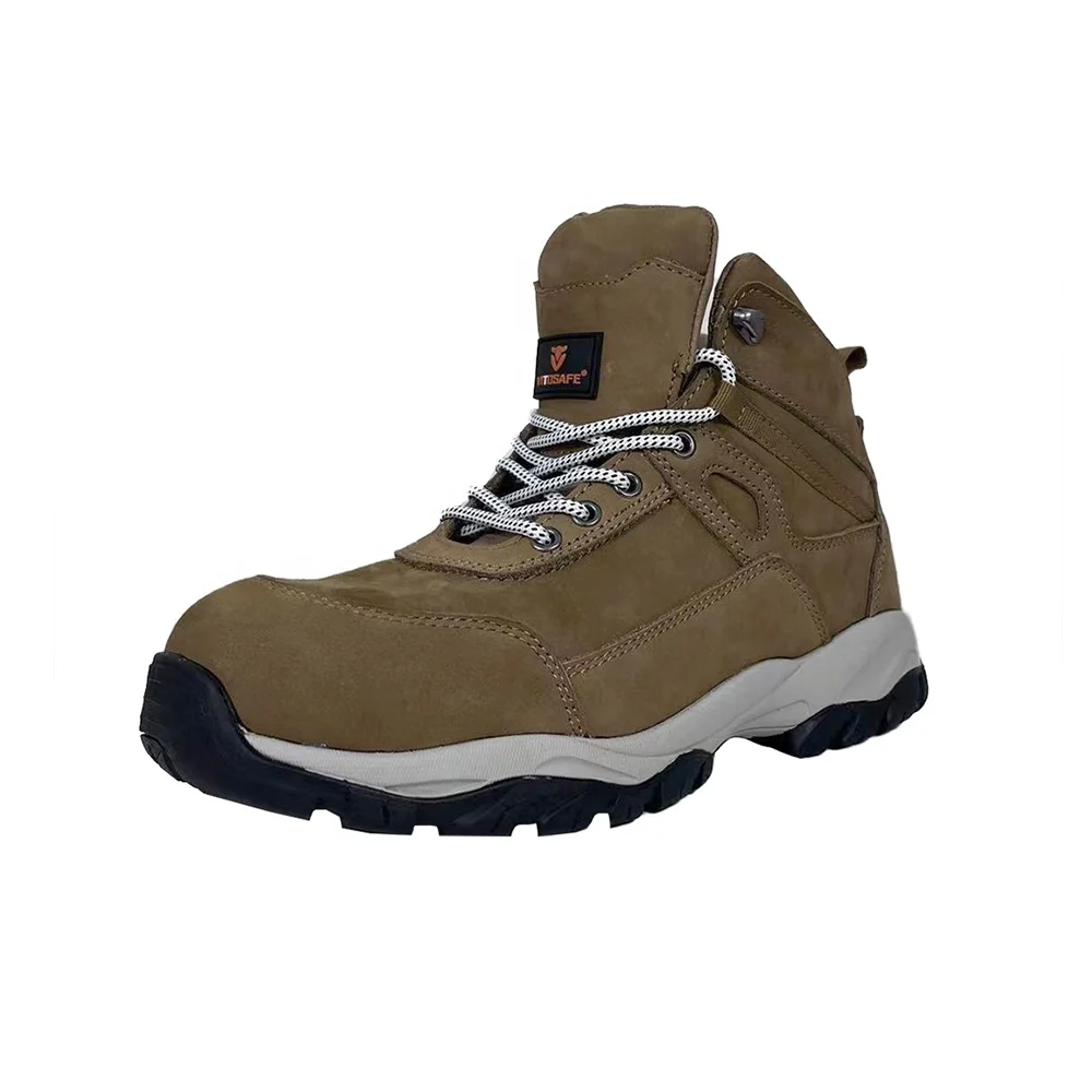 VITOSAFE Fashion Anti-slip Leather Rubber Outsole Steel Toe Safety Shoes Working Boots Zapatos de seguridad