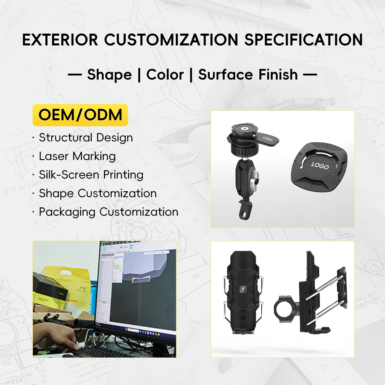 SMNU Professional Non-Slip Action Sports Motorcycle Camera Holder 360 Degree Rotation Flexible Accessories