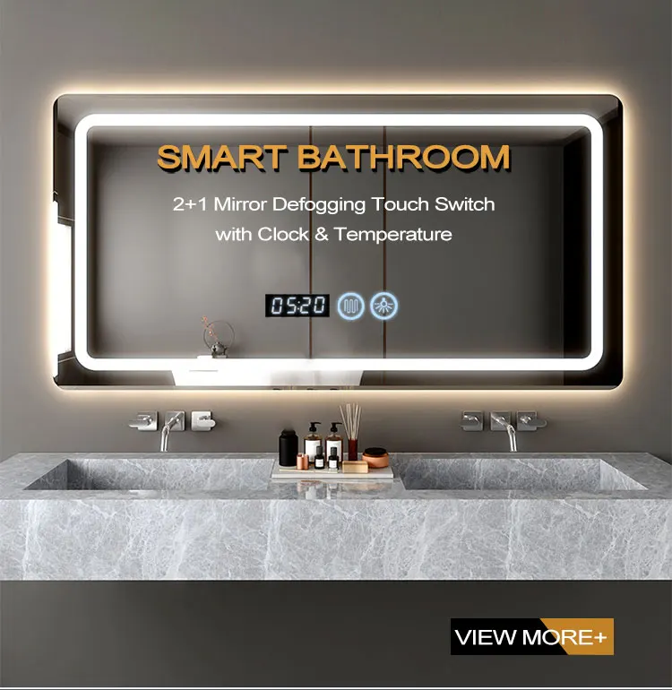 Double Touch Button Sensor Capacitive Touch Switch 5A Touch Sensor Light Switch With Digit Clock and Temperature Display