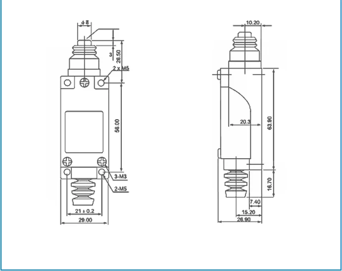 Strong Stability Good Electrical Conductivity Waterproof Micro Limit Switch