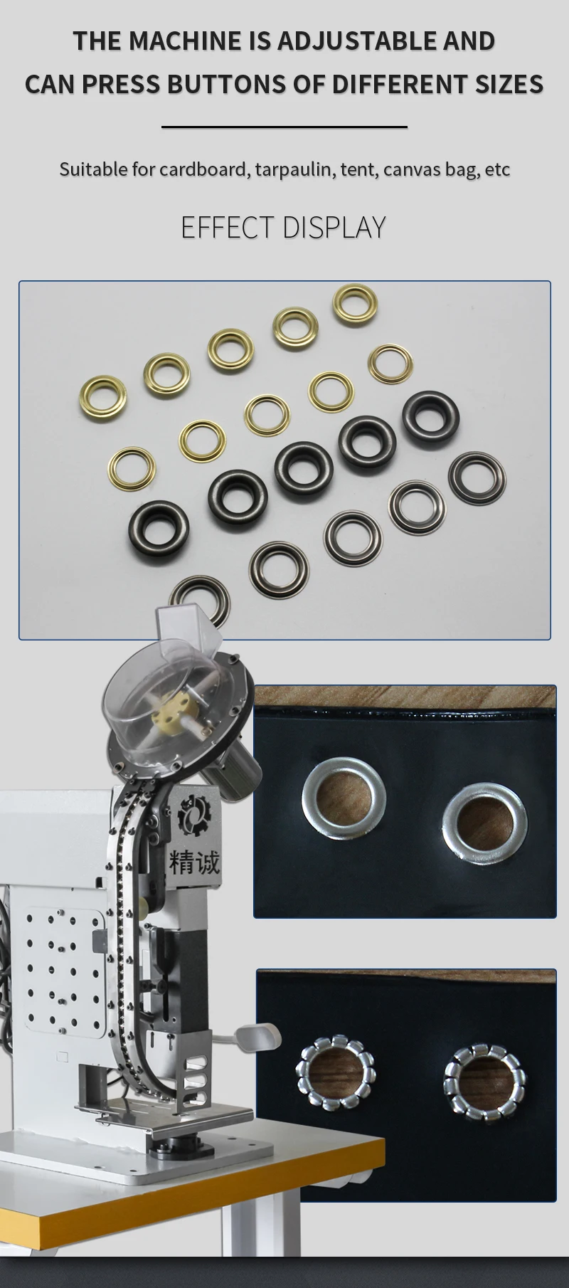 Eyelet Punch Machine Banner Grommet Semiautomatic 4mm12mm Eyelet