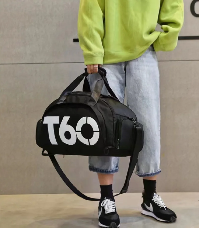 Custom Logo Large Gym Bag With Shoe Compartment T60 Sports Wet And Dry