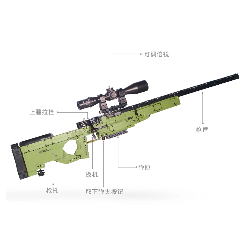 XINGBAO 24002 スナイパーライフルガンセット - 1491ピースのブロック玩具
