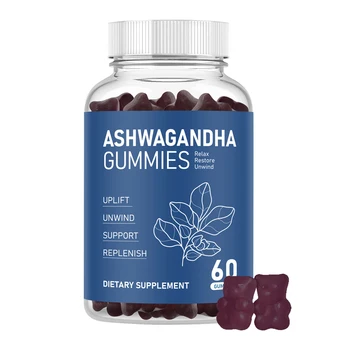 Private Label Natural Stress Anxiety Relief Improve Well Sleep Immune Booster Ashwagandha Gummies