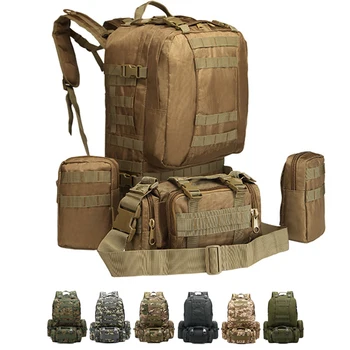 Wholesale Custom 55L MOLLE System Assault Hiking Backpack Set Army Military Tactical Backpack