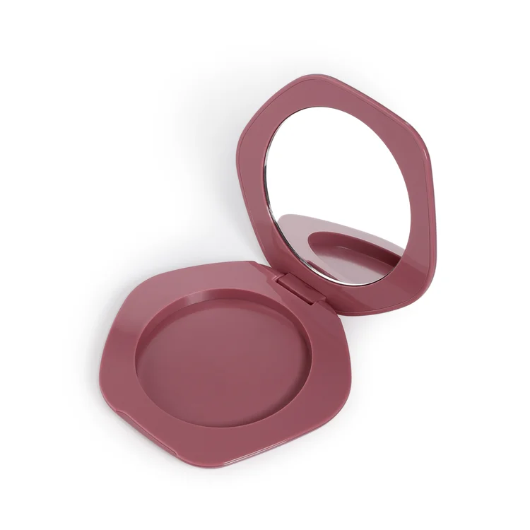 PC7083 Hexagon Shape Empty Makeup Palette Plastic Powder Compact Case Single Frost Eyeshadow Palette PS Material Blush Case