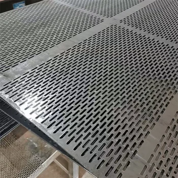 High quality filter decoration flat long hole perforated aluminum steel plate perforated mesh screen