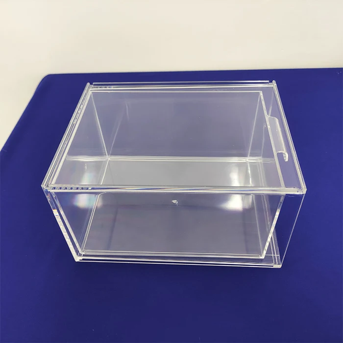 Desktop Stackable Rectangular Clear Acrylic Makeup Storage Drawer Box Acrylic Bathroom Organizer