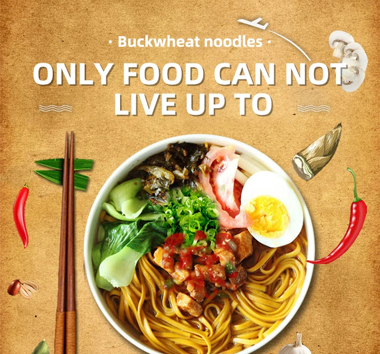 Wholesale Chinese Food Buckwheat Noodles Healthy Exotic Wheat Flour