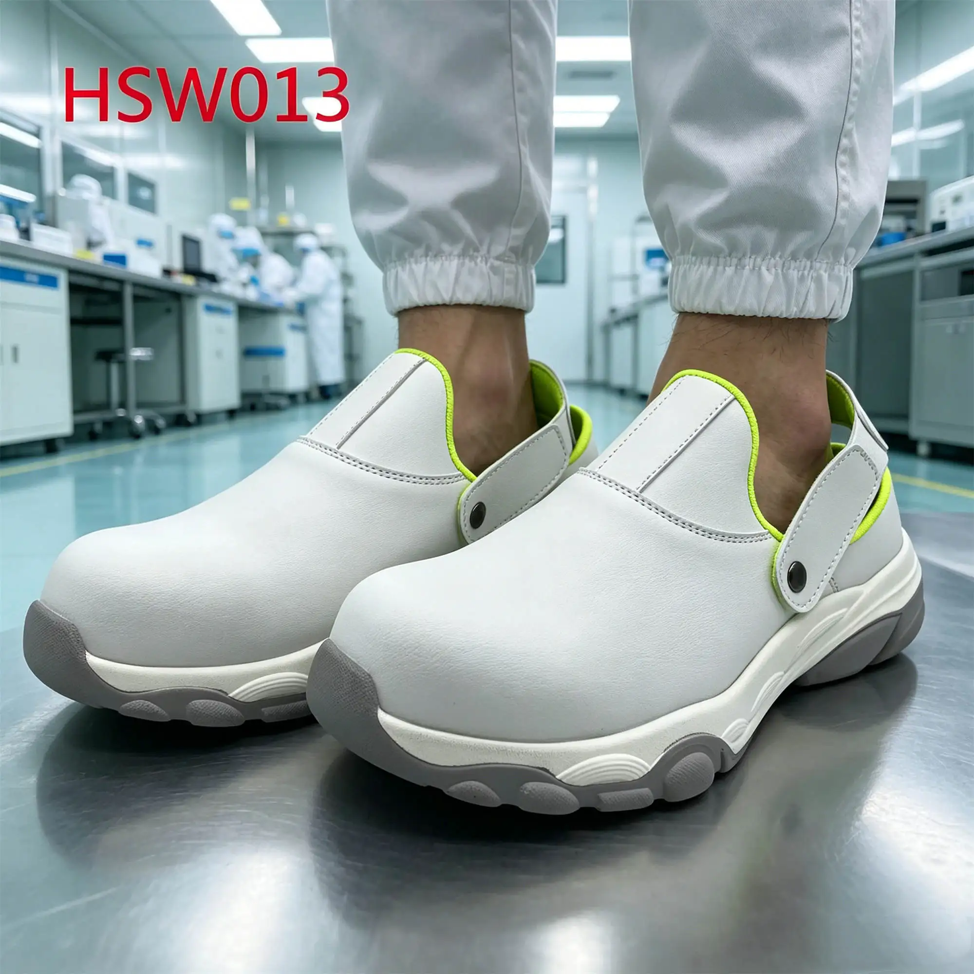 ZYF,Medical Environment Easy Enter Anti-static White Safety slippers Biochemical Zone Germ Resistant Unisex Work Clogs HSW013