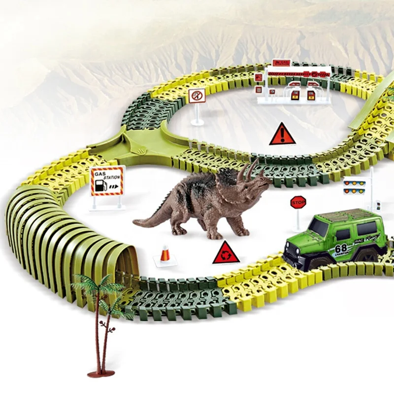 恐竜 車おもちゃ DIYカー 組み立て トラックセット おもちゃ 恐竜