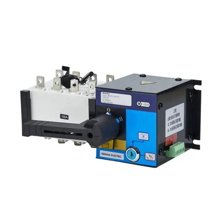 Manhua MATYS-400/4P 400A 220VAC 60HZ PC Grade 4 Pole 3 Phase ATS Dual Power Automatic Transfer Switch