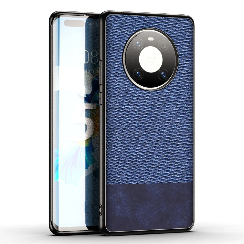 Hot Selling Stitching Fabric Business Phone Case Anti Shock Luxury Phone Back Cover For Huawei Mate 40 Pro