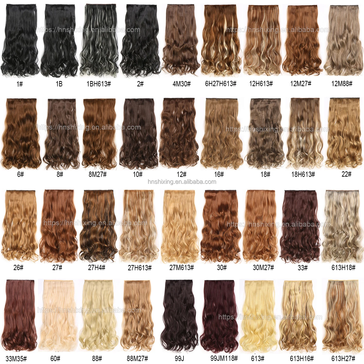 Clip In Hair Extensions 24 Inch Natural Long Wavy Synthetic Hair