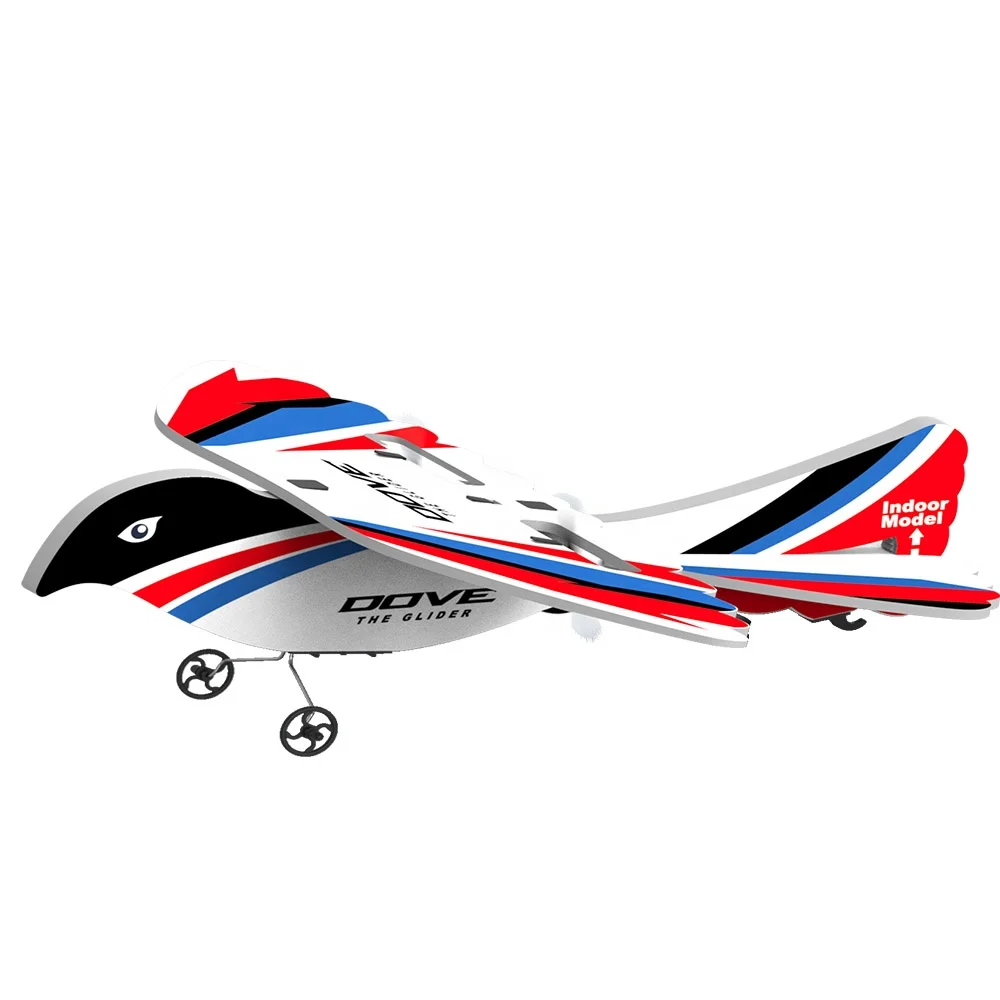 Latest Design Flying Pigeon Toy 2.4 GHz Remote Control Plane Durable MPP Foam RC Airplanes Toys for Kids with Colorful LED Light