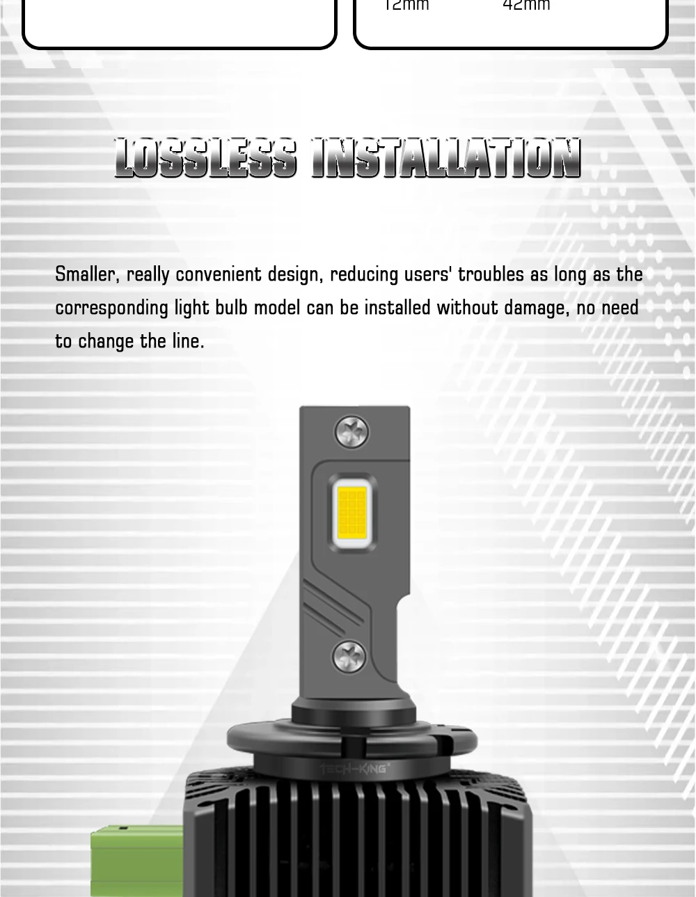 Car LED front light 110W 12000LM 6000K bright d3s non -destructive installation directly replace the original car bulb D2s D1s