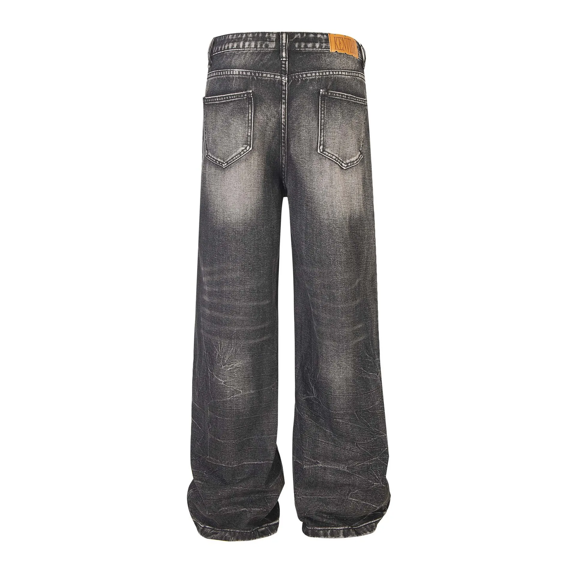 パンツ wide buggy denim / Washed processing Kid High Rise Baggy Wide Leg Jeans - Lily Light Denim Wash