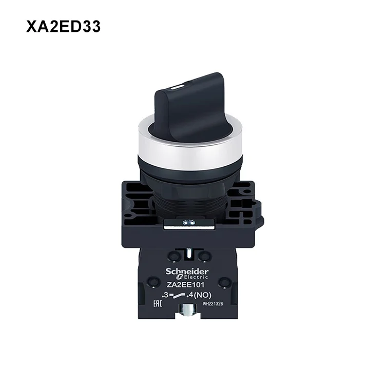 Custom Sc  hn eide r XA2ED21 Pneumatic Power Switch Three-Speed Selector with Short & Long Handle Self-Locking Knob Device